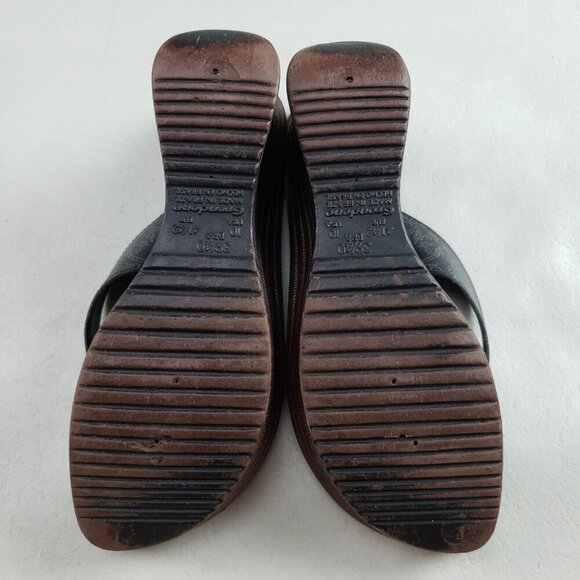 Vintage Y2K No Boundaries Cassie Chunky Wedge Sandal Womens 10 Flip Flop 90s - Picture 8 of 16